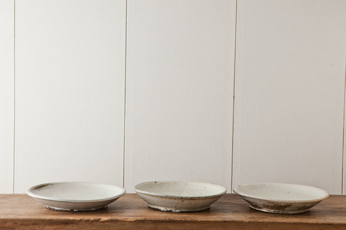 広川絵麻 7寸リム皿 白