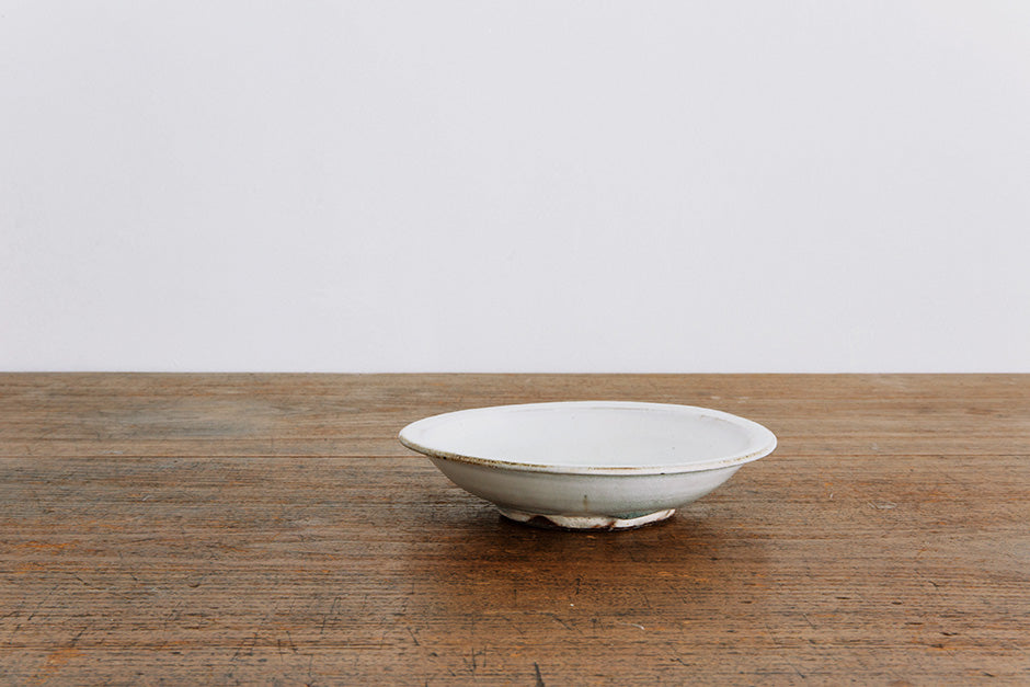 広川絵麻 5寸リム皿 白