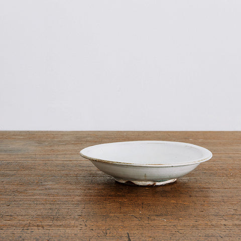 広川絵麻 5寸リム皿 白