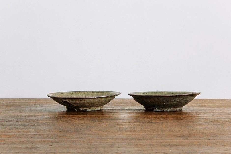 広川絵麻 5寸リム皿 黒