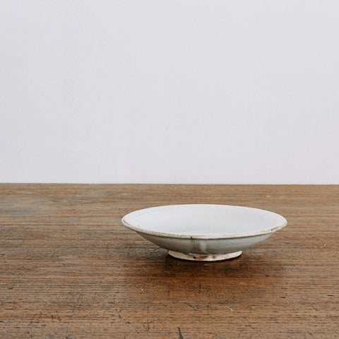 広川絵麻 4寸リム皿 白