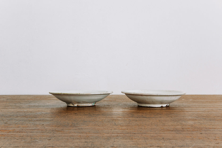 広川絵麻 4寸リム皿 白