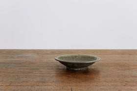 広川絵麻 4寸リム皿 黒