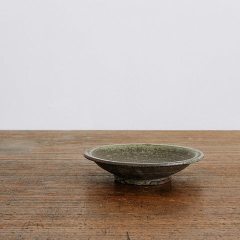 広川絵麻 4寸リム皿 黒