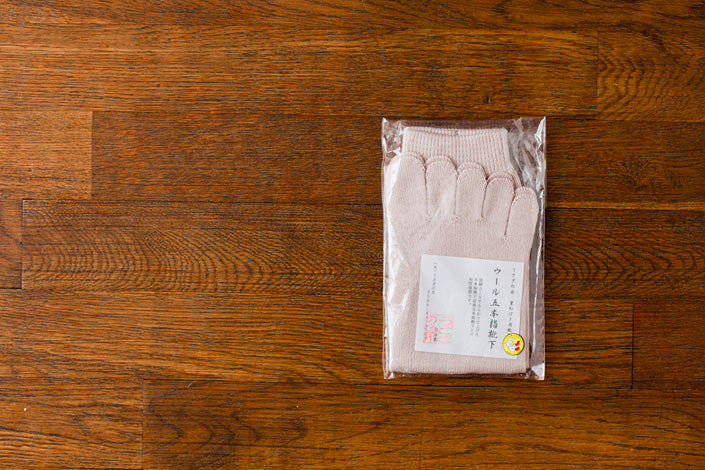 うさぎの会 ウール5本指靴下