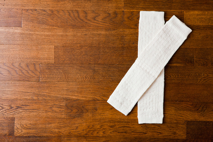 うさぎの会 絹くずまゆソフトレッグウォーマー ロング 生成