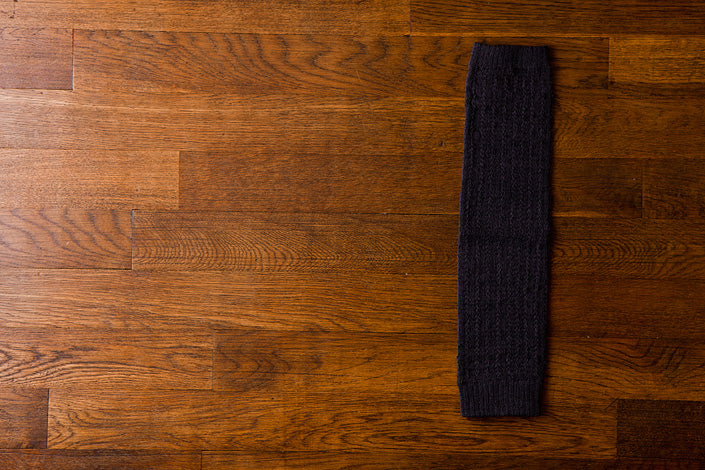 うさぎの会 絹くずまゆソフトレッグウォーマー ロング チャコールグレー