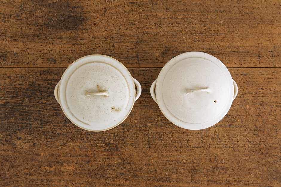 加藤かずみ 耐熱グラタン皿 蓋つき ホワイト