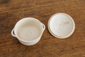 加藤かずみ 耐熱グラタン皿 蓋つき ホワイト