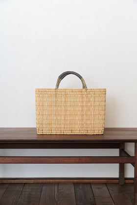 warang wayan ストローかごバッグ 深型 グレー