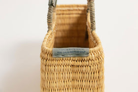 warang wayan ストローかごバッグ 浅型 グレー