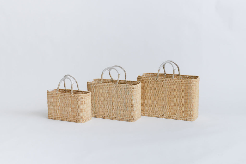 warang wayan ストローかごバッグ 深型 ホワイト