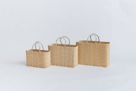 warang wayan ストローかごバッグ 深型 ホワイト