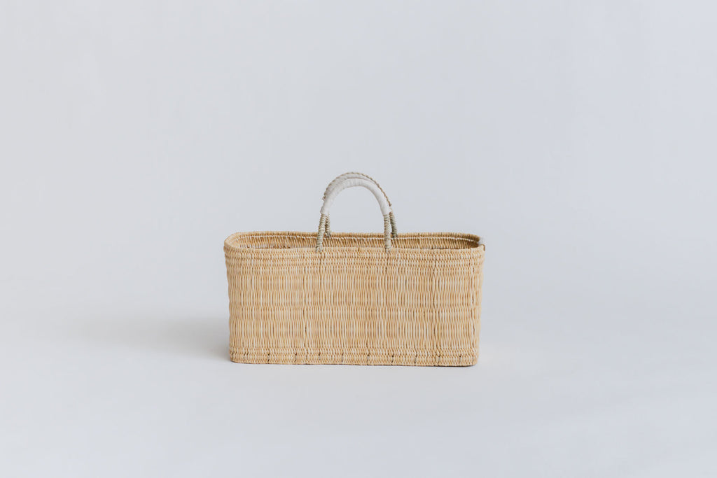 warang wayan ストローかごバッグ 浅型 ホワイト