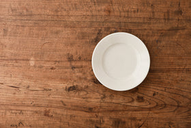 田村文宏 白磁リム皿 5寸