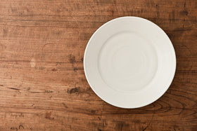 田村文宏 白磁リム皿 8寸