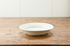 田村文宏 白磁リム皿 7寸