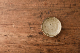 田村文宏 灰釉粉引深皿 4寸