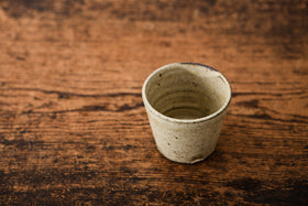 田村文宏 灰釉粉引猪口