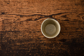 田村文宏 灰釉粉引猪口