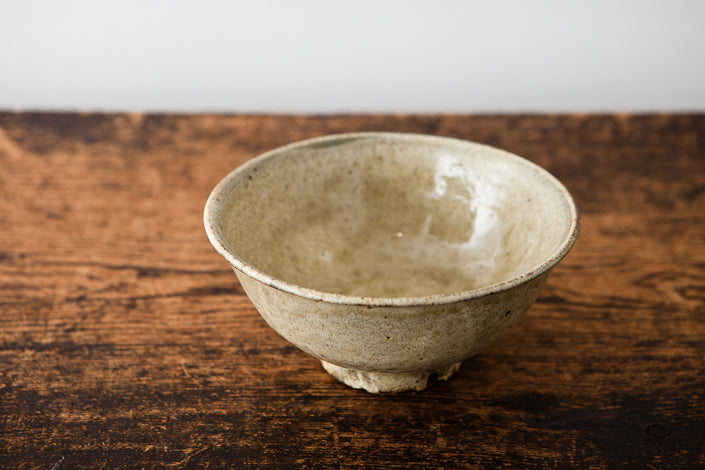 田村文宏 灰釉粉引どんぶり つやあり