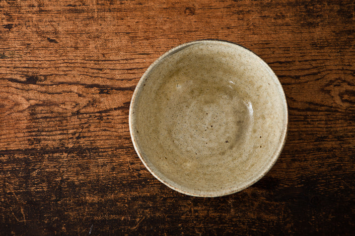 田村文宏 灰釉粉引どんぶり つやあり