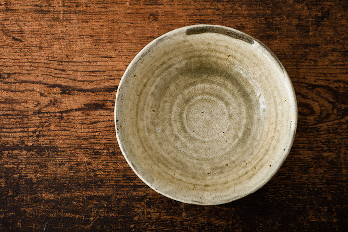 田村文宏 灰釉粉引7寸鉢