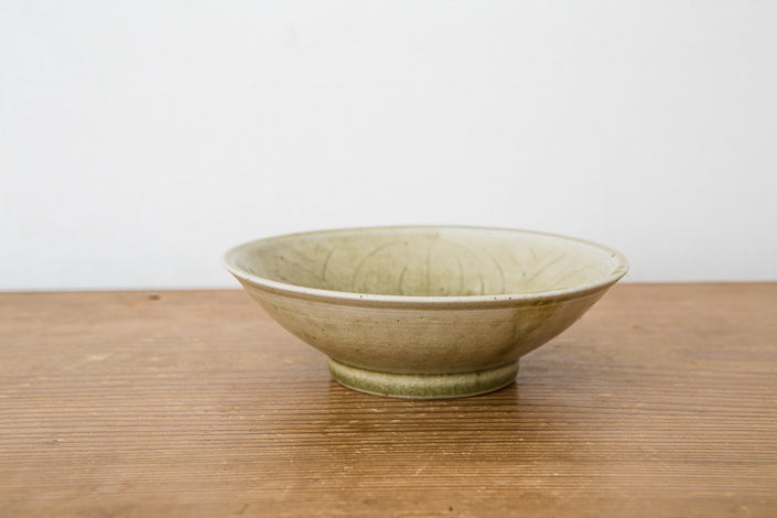 田村文宏 灰釉櫛目鉢 5寸