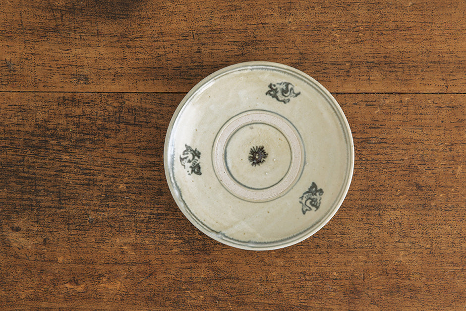 田村文宏 安南魚文皿 6寸