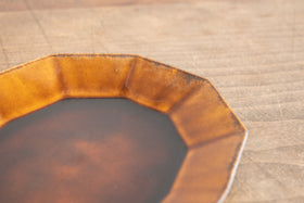 安齋新・厚子 飴釉楕円皿(中)