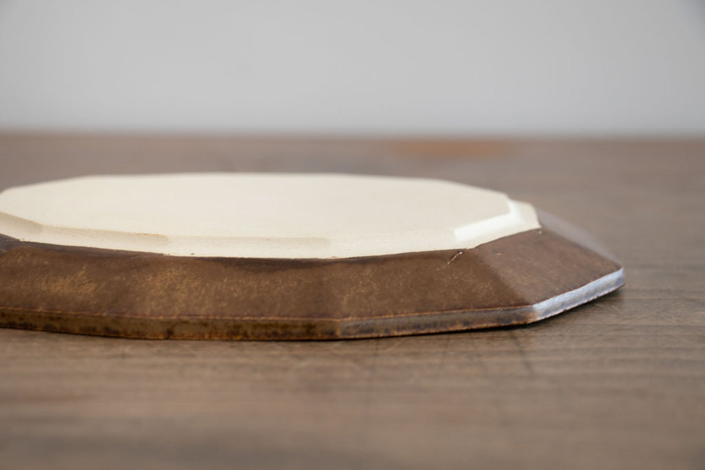 安齋新・厚子 飴釉楕円皿(中)