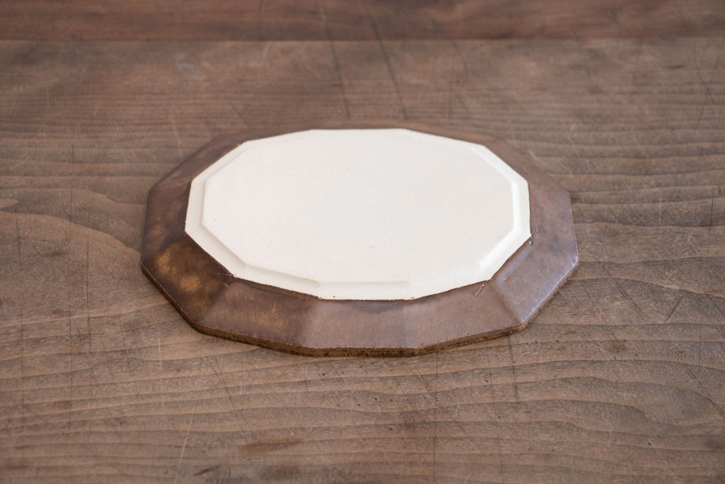 安齋新・厚子 飴釉楕円皿(中)