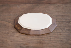 安齋新・厚子 飴釉楕円皿(中)