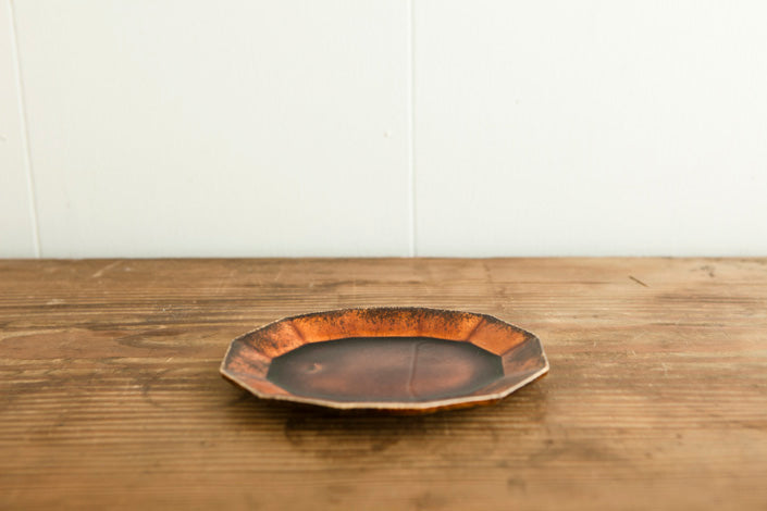 安齋新・厚子 飴釉楕円皿(小)