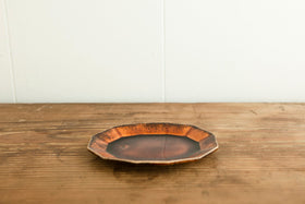 安齋新・厚子 飴釉楕円皿(小)