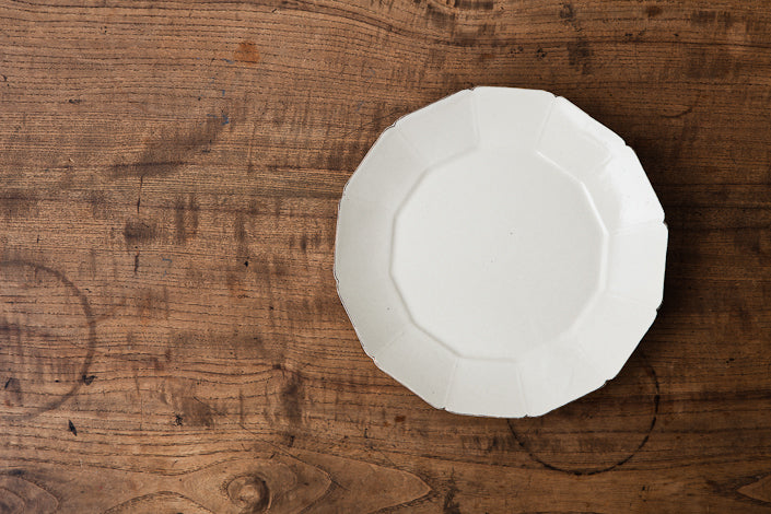 安齋新・厚子 渕鉄輪花7寸皿