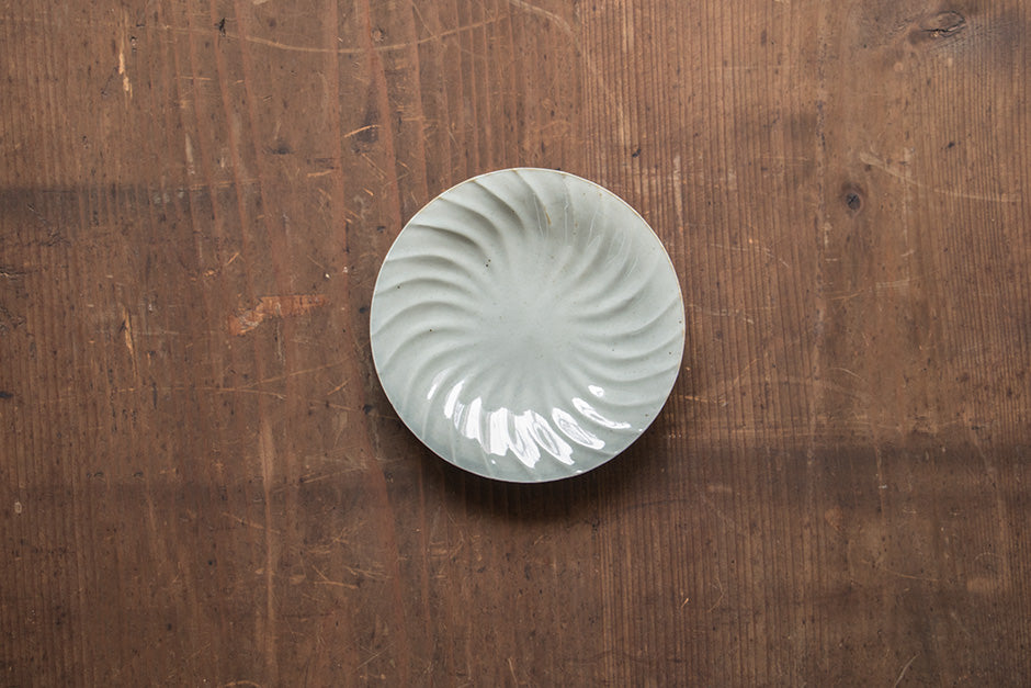 安齋新・厚子 青磁ねじり銘々皿