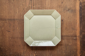 安齋新・厚子 青磁四方皿(大)