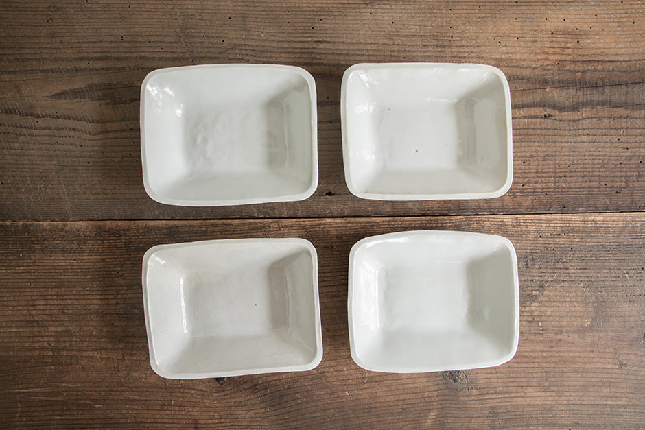 安齋新・厚子 白磁バット皿