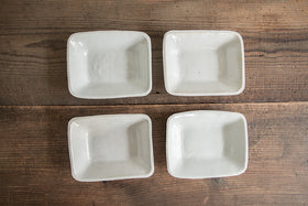 安齋新・厚子 白磁バット皿