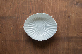 安齋新・厚子 白磁菱形菊鉢