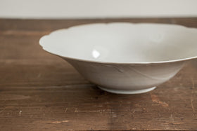 安齋新・厚子 白磁輪花鉢(大)