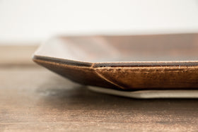 安齋新・厚子 飴釉四方皿(大)