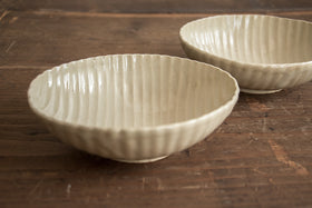 安齋新・厚子 玉子手まゆ型鉢