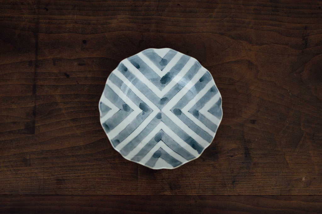 安齋新・厚子 白磁染付なます皿