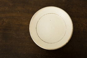 松原竜馬 黄粉引 7寸皿