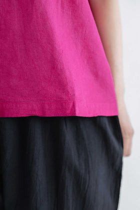 ヂェン先生の日常着 ヘンリーネック フレンチトップス