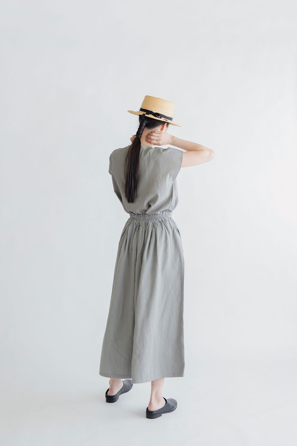 ヂェン先生の日常着 ヘンリーネック フレンチトップス