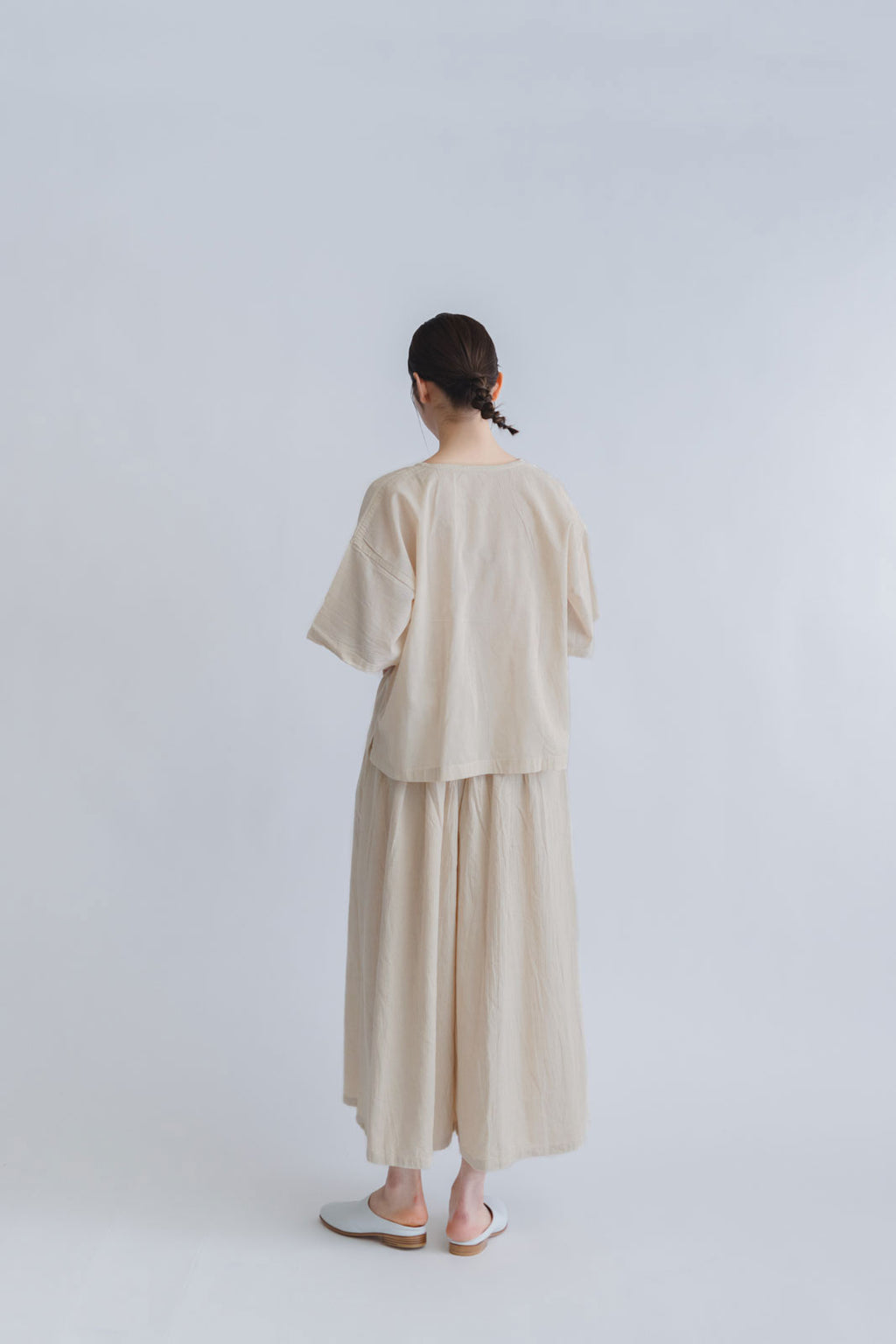 ヂェン先生の日常着 キュロットワイドパンツ