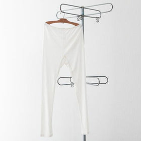 金伴繊維 シルクのレギンス10分丈 縫い糸までシルク100%